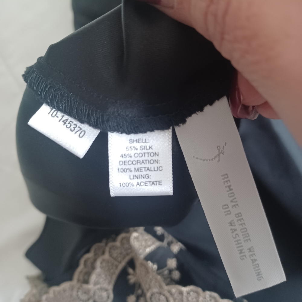 Ann Taylor Black and Gold Midi Dress - Picture 9 of 9